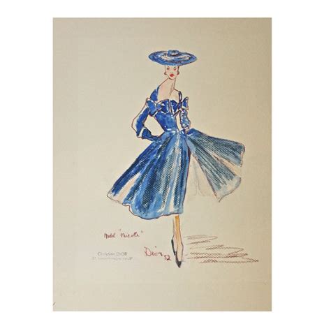 dior fashion sketch buy|christian dior designs 1950s.